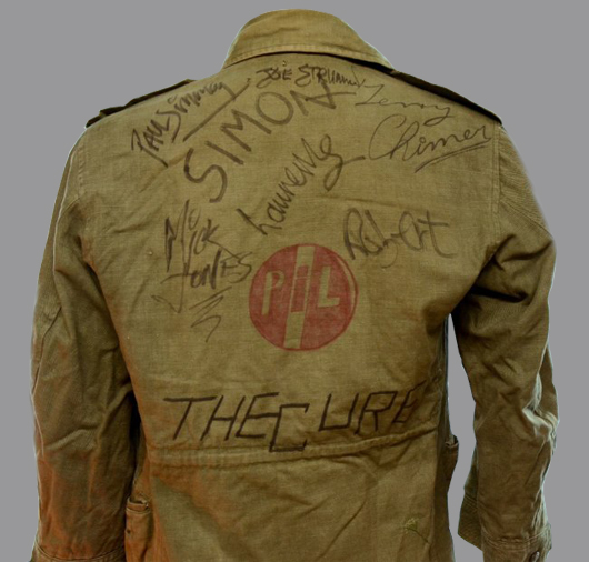 Autographed Clash jacket. Ewbank's image.